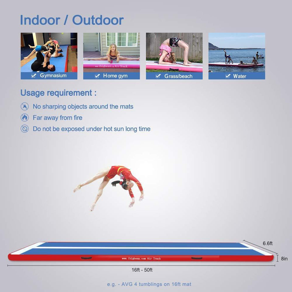 Gymnastics Air Track Air Block And Air Board Inflatable Tumble Track  Assisting F